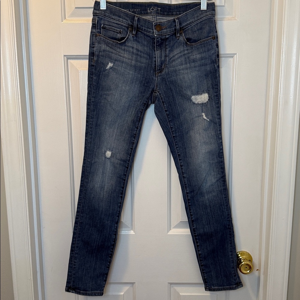 LOFT Women's Skinny Jeans - Dark Blue